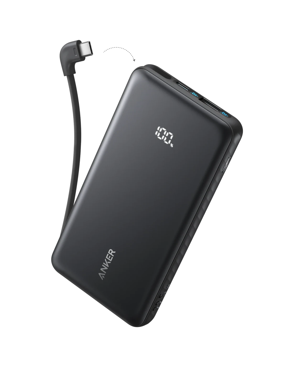 Anker Zolo Power Bank (10K, 22.5W, Dahili USB-C Kablo)