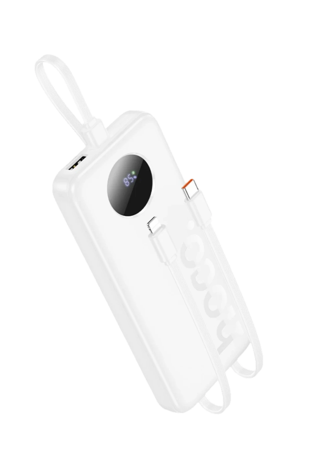Hoco J132 Sabio 10.000mAh PD20W Dahili 3 Kablolu Hızlı Şarj Powerbank – Beyaz