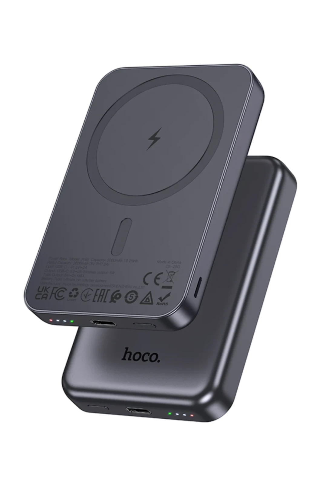 Hoco J160 Original 5.000mAh PD20W MagneticSave Manyetik Powerbank – Gri
