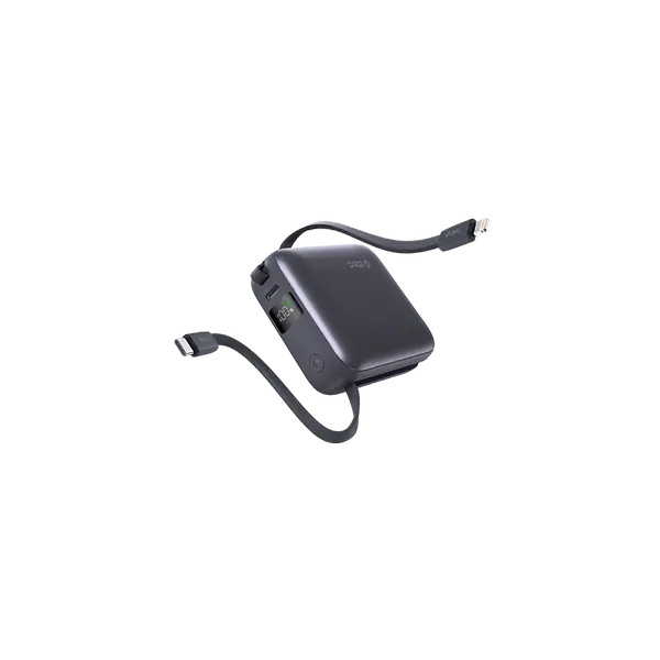 ttec ReCharger Mini LCD 10.000mAh PD 20W USB-C ve Lightning Dahili Kablolu Taşınabilir Hızlı Şarj Aleti/Powerbank - 2BB231GR