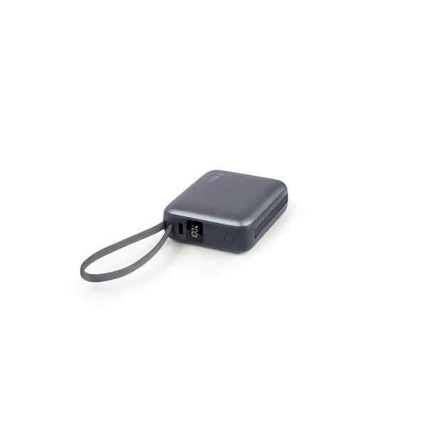 ttec ReCharger Mini LCD 10.000mAh PD 20W USB-C ve Lightning Dahili Kablolu Taşınabilir Hızlı Şarj Aleti/Powerbank - 2BB231GR görsel 2