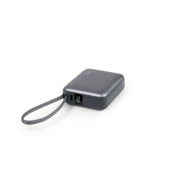 ttec ReCharger Mini LCD 10.000mAh PD 35W USB-C Dahili Kablolu Taşınabilir Hızlı Şarj Aleti/Powerbank - 2BB232GR görsel 2