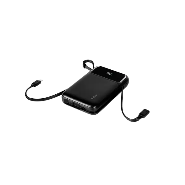 ttec ReCharger Pro LCD 10.000mAh PD 22,5W Lightning ve USB-CDahili Kablolu Taşınabilir Hızlı Şarj Aleti/Powerbank 2BB215 görsel 2