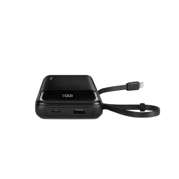 ttec ReCharger Pro LCD 10.000mAh PD 22,5W Lightning ve USB-CDahili Kablolu Taşınabilir Hızlı Şarj Aleti/Powerbank 2BB215 görsel 3