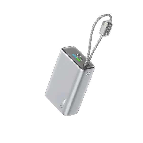 ttec ReCharger Pro Max TFT 20.000mAh PD 45W USB-C ve Lightning Dahili Kablolu Taşınabilir Hızlı Şarj Aleti / Powerbank – 2BB281
