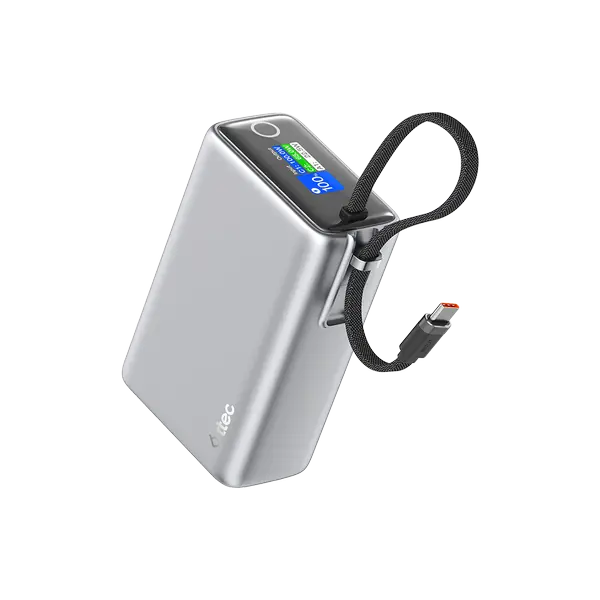 ttec ReCharger Pro Max TFT 25.000mAh PD 100W USB-C Dahili Kablolu Taşınabilir Hızlı Şarj Aleti / Powerbank – 2BB274