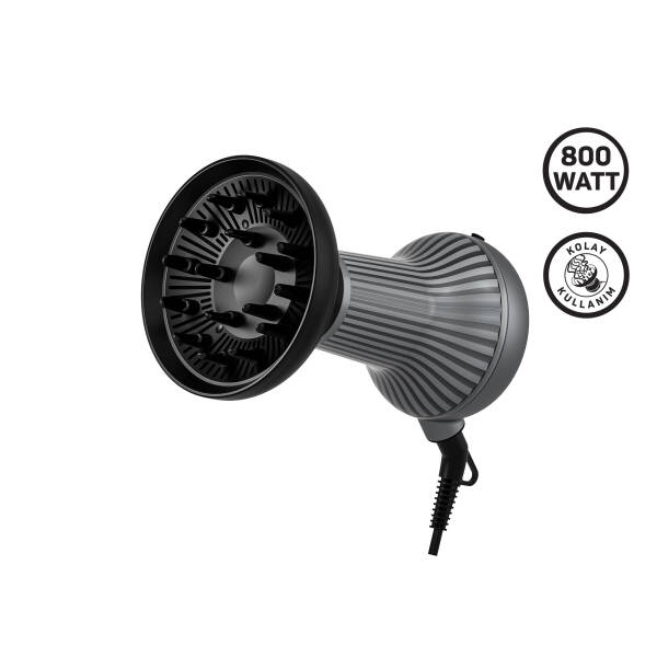 Arzum AR5124 Trendcare Curly 800W Saç Kurutma Makinesi, Difüzör Başlıklı, Bukle Belirginleştirici