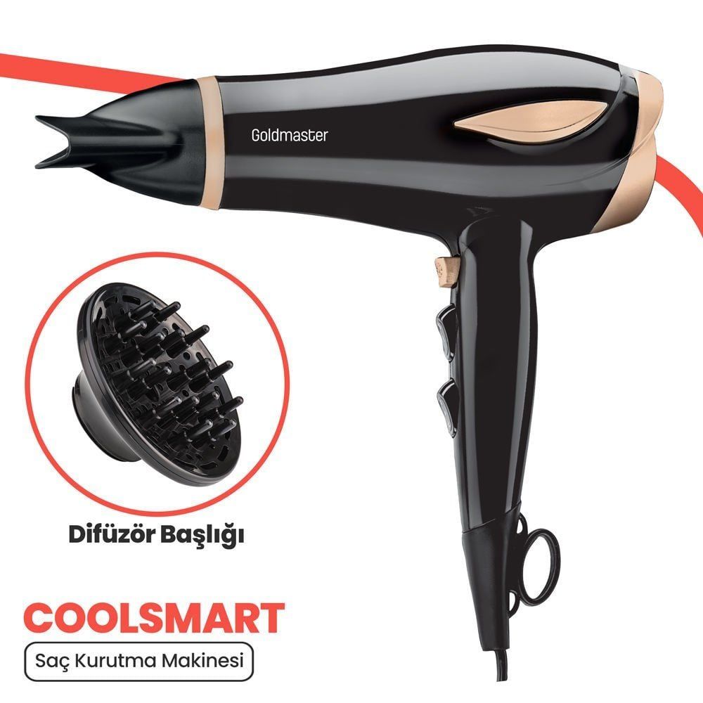Goldmaster Coolsmart 2200W Saç Kurutma Fön Makinesi In6130