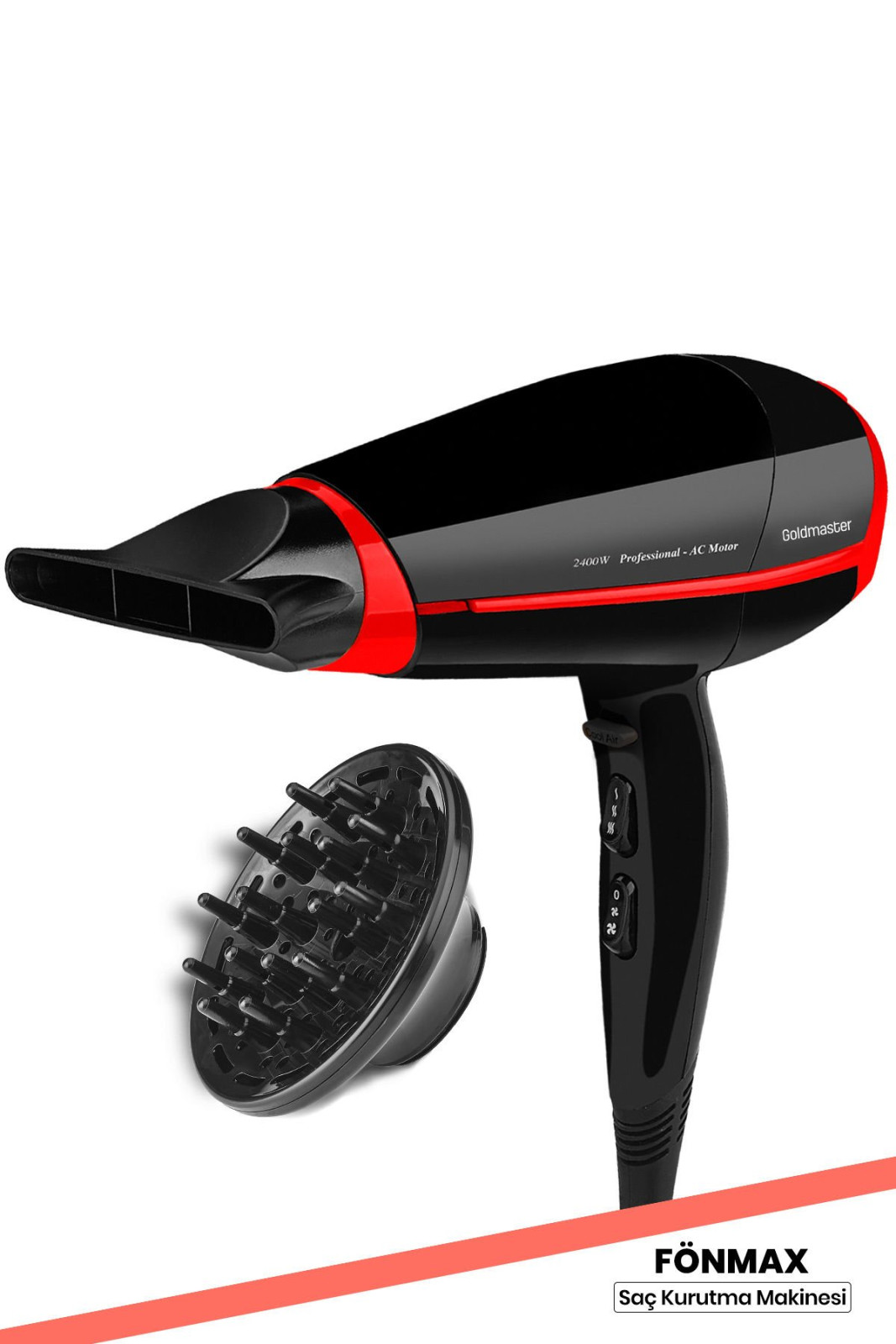 Goldmaster Fonmax Profesyonel Ultra Ince Kuafor Fon Makinesi Ve Difuzor Baslikli Sac Kurutma Fon Makinesi