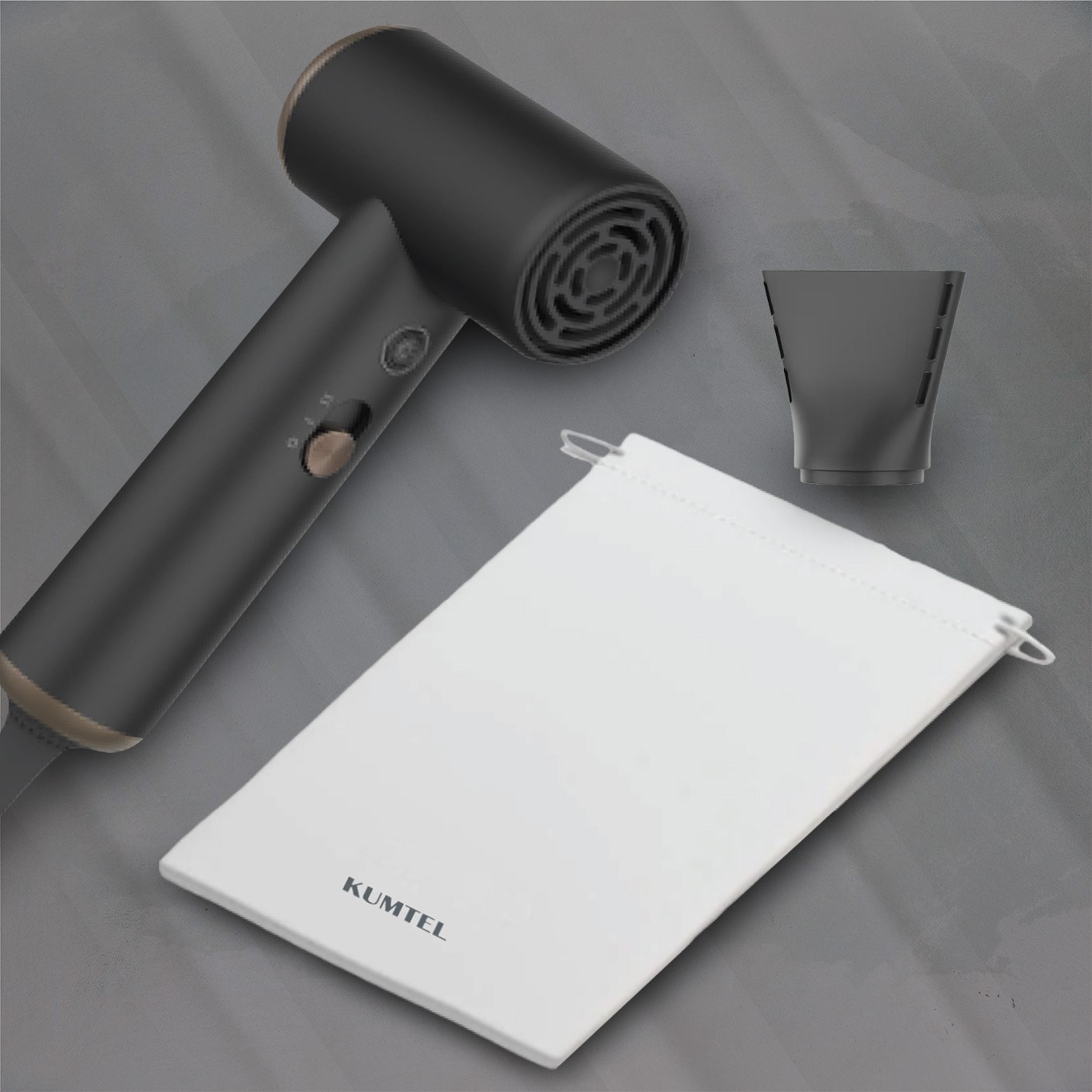 Kumtel Mini Saç Kurutma Makinesi Siyah HHD-09 (4Q0056176) görsel 3