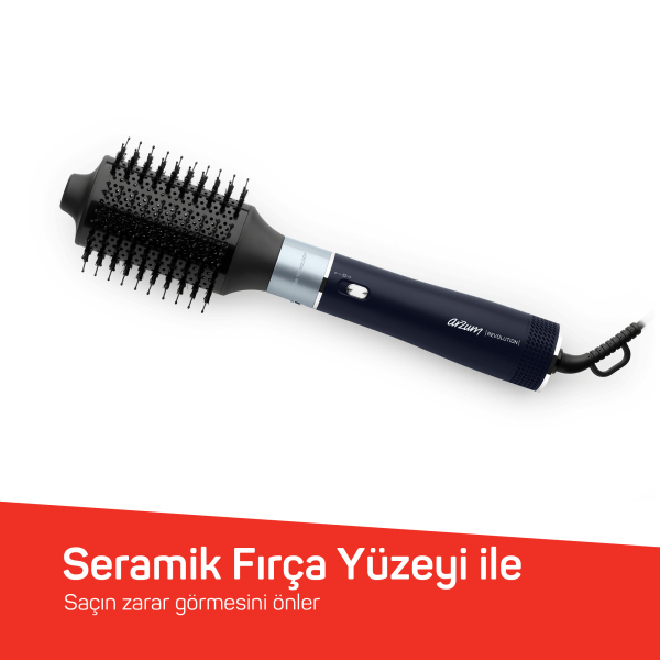 Arzum AR5162 Revolution Hava Üflemeli Saç Şekillendirici, Siyah görsel 5