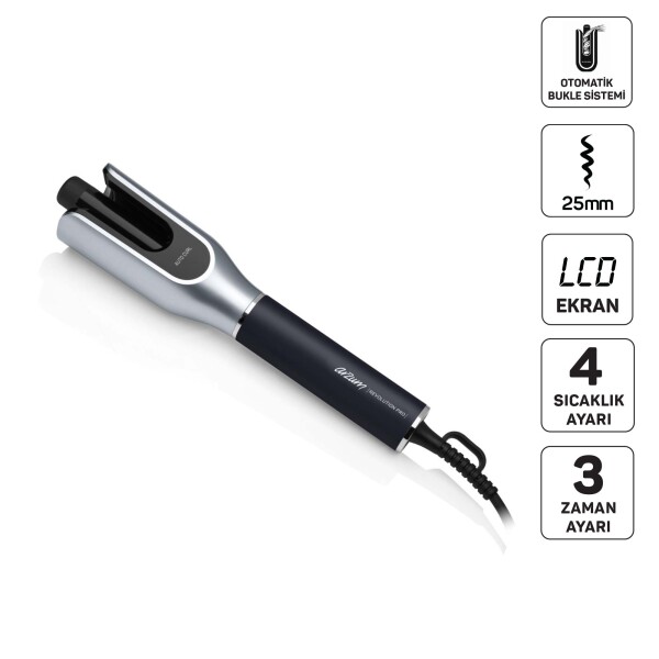 Arzum AR5171 Revolution Pro Otomatik Bukle ve Saç Maşası 25 mm Seramik LCD Ekran Siyah