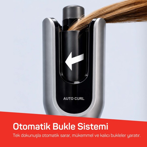 Arzum AR5171 Revolution Pro Otomatik Bukle ve Saç Maşası 25 mm Seramik LCD Ekran Siyah görsel 3