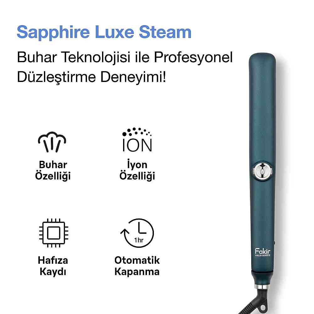 Fakir Sapphire Luxe Steam Buharlı Saç Düzleştiricisi görsel 2