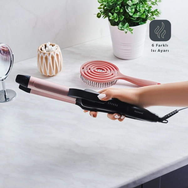 Homend Hairmony 4605H 2'si 1 Arada Düzleştirici ve Maşa Özellikli Saç Şekillendirici