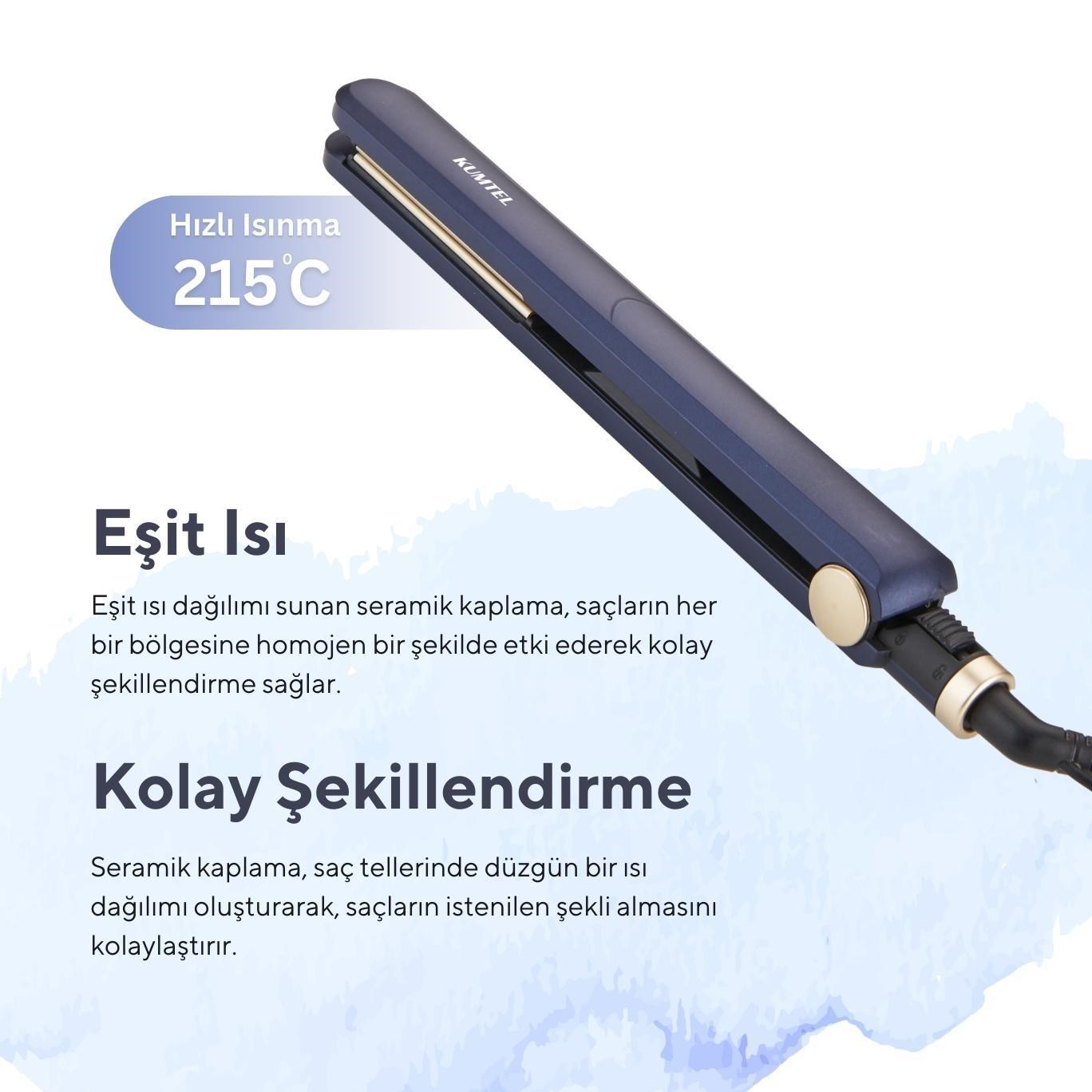 Kumtel Seramik Saç Düzleştirici HHS-01 (43070020) görsel 3