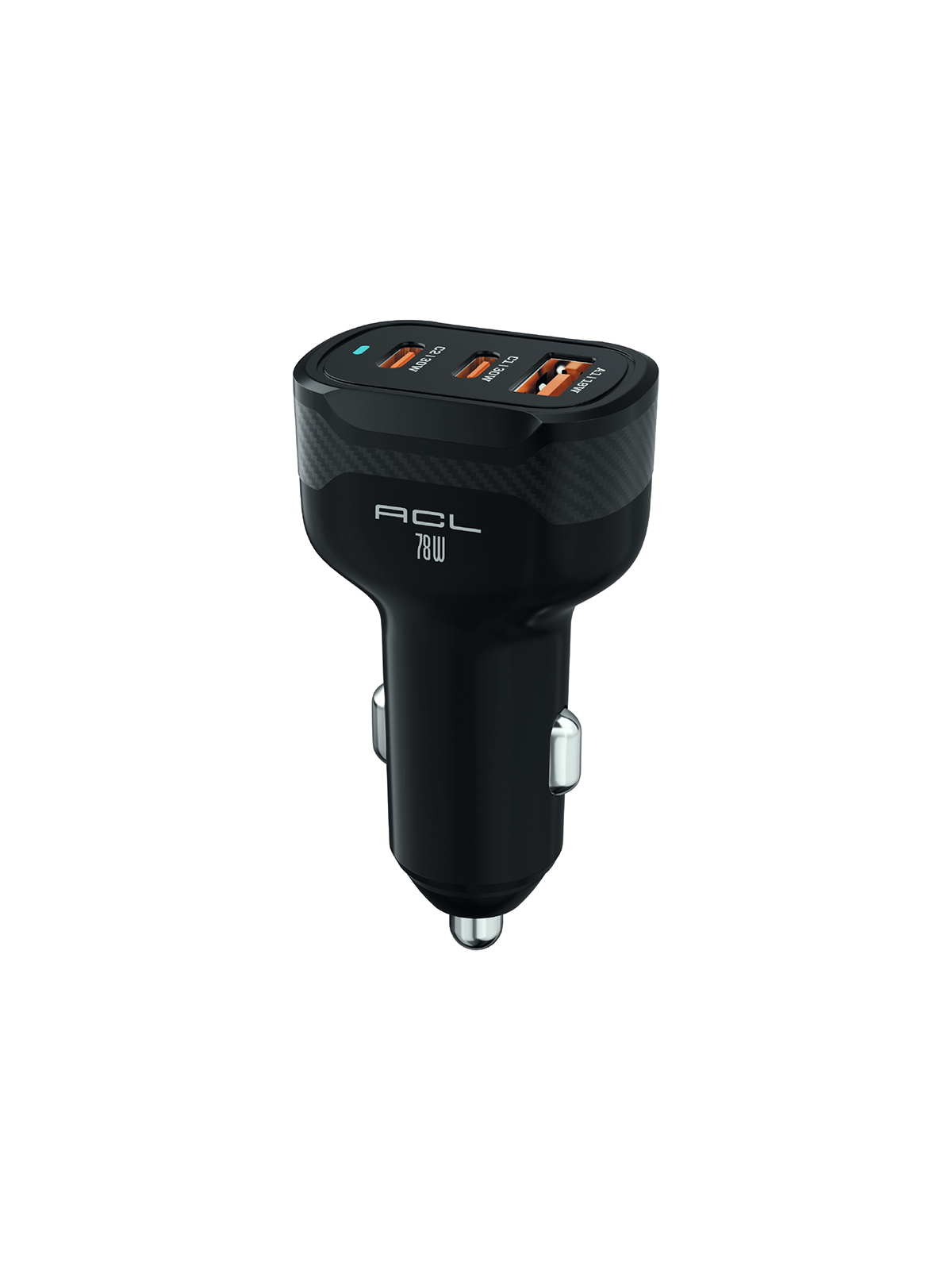 ACL ACC-04 78W Süper Hızlı Araç Şarj Cihazı – Çift PD 30W + QC 3.0 18W Üç Portlu Akıllı Şarj Başlığı görsel 2