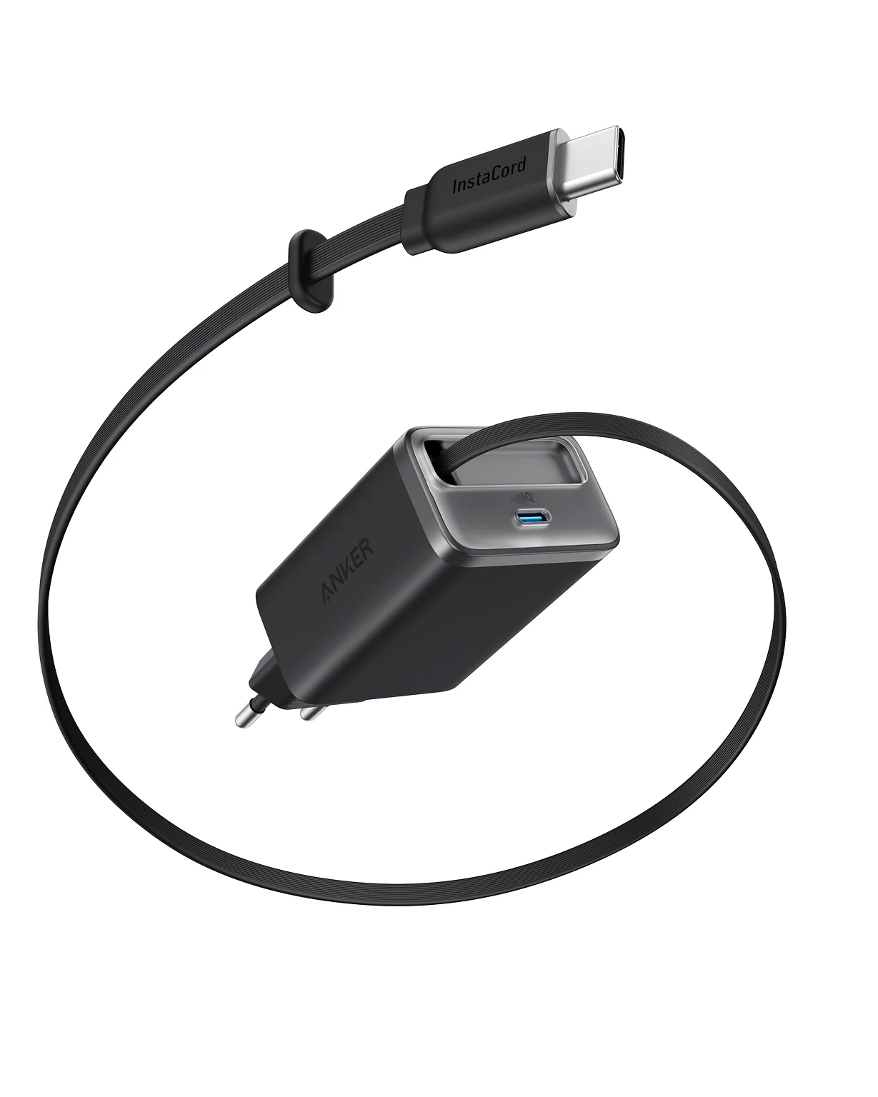 Anker Nano Şarj Cihazı (35W, Dahili Geri Çekilebilir USB-C Kablo)