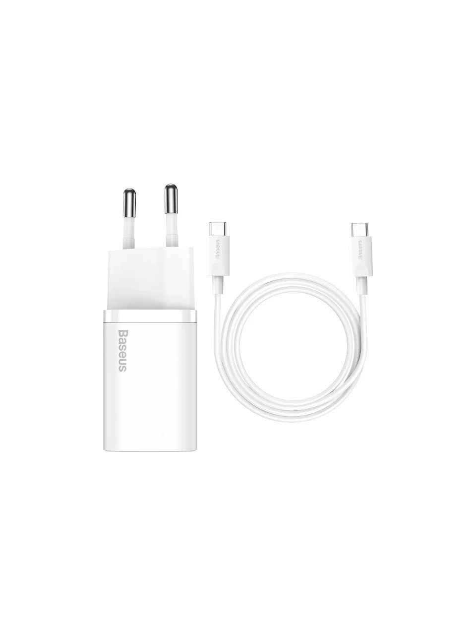 Baseus Super Si 25W Hızlı Şarj Adaptörü + 3A Type-C to Type-C 1m Kablo Set