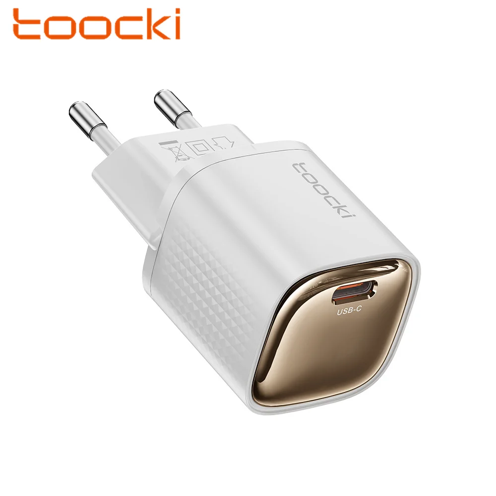 Baseus Toocki 20W GaN USB-C PD Hızlı Şarj Adaptörü Tek Type-C Portlu Kompakt Telefon Şarj Cihazı TCT20-22EU