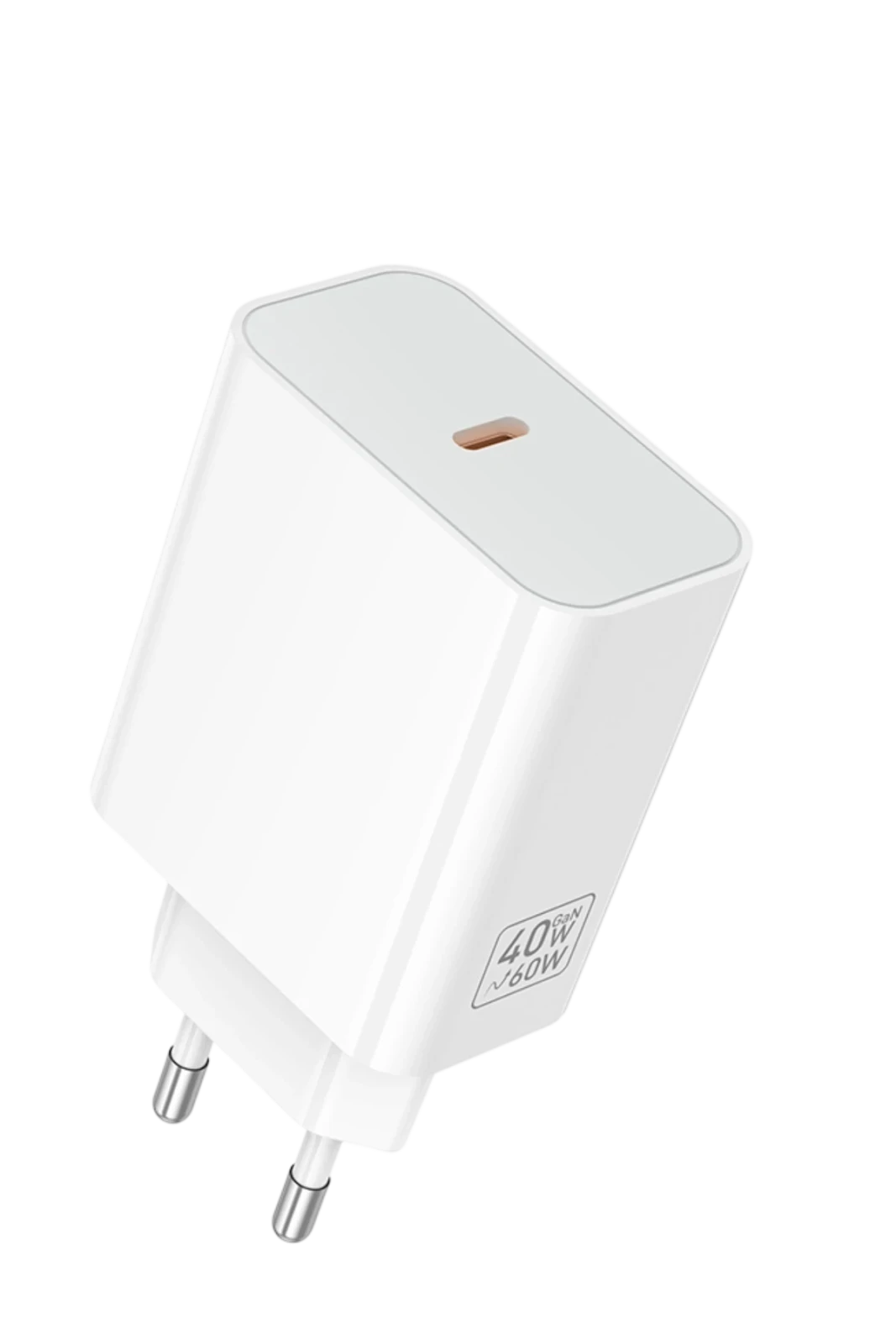 Hoco C162A 40W PD Destekli Type-C Tek Port EU Şarj Adaptörü – Beyaz