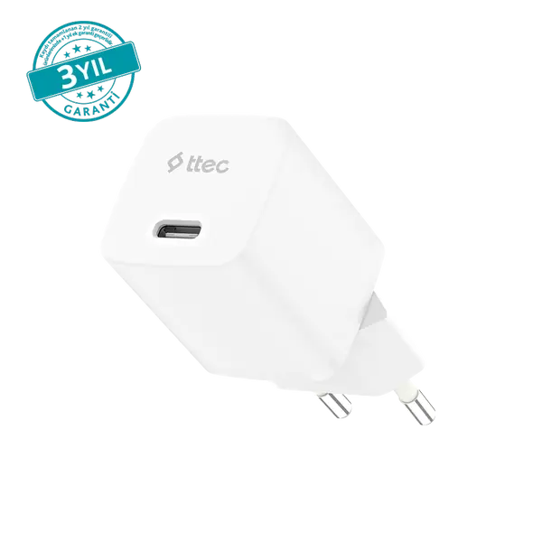ttec SmartCharger GAN 30W PD USB-C Seyahat Hızlı Şarj Aleti 2SCG30B