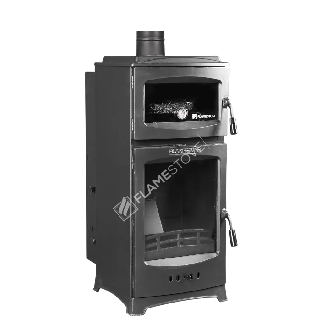Flamestove FS-213 Flame Stove Lodi Gurme Pelet Soba Fırınlı, A Sınıfı, Schott Robax Camlı, 12 kW görsel 2