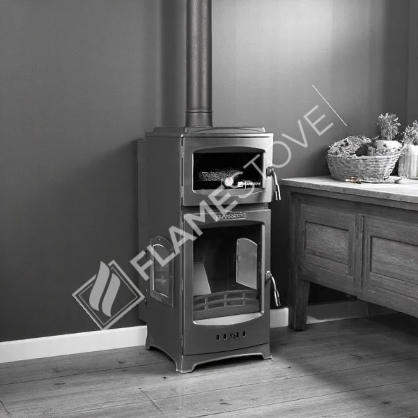 Flamestove FS-214 Flame Stove Lodi Lux Gurme Pelet Sobası: Fırınlı, 3 Camlı, Yüksek Verimli, 12 kW Isıtma Gücü görsel 3