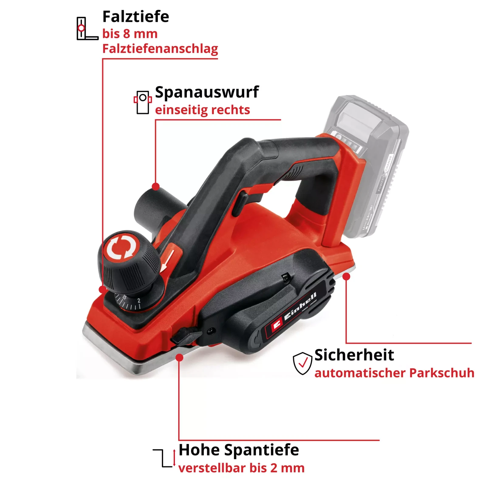 Einhell Akülü Planya TE-PL 18/82 Li - Solo görsel 4