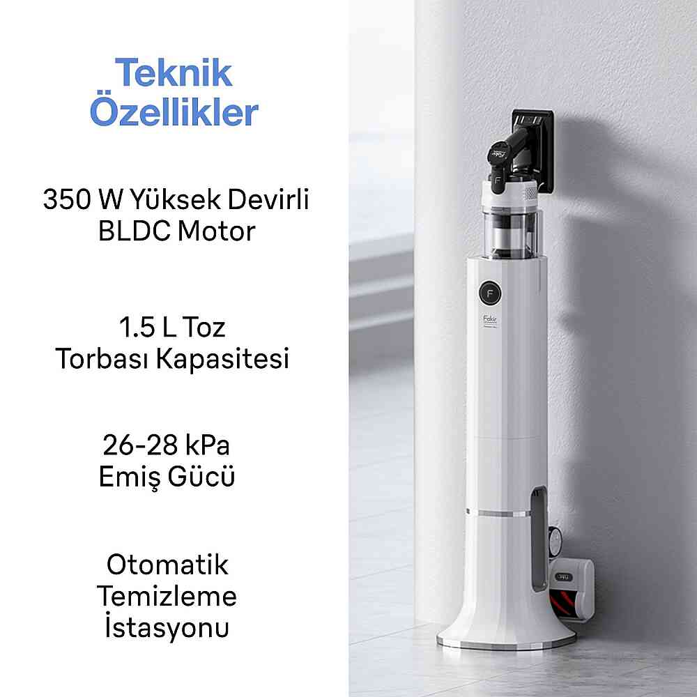 Fakir Purevac Ultra Dikey Şarjlı Süpürge görsel 3