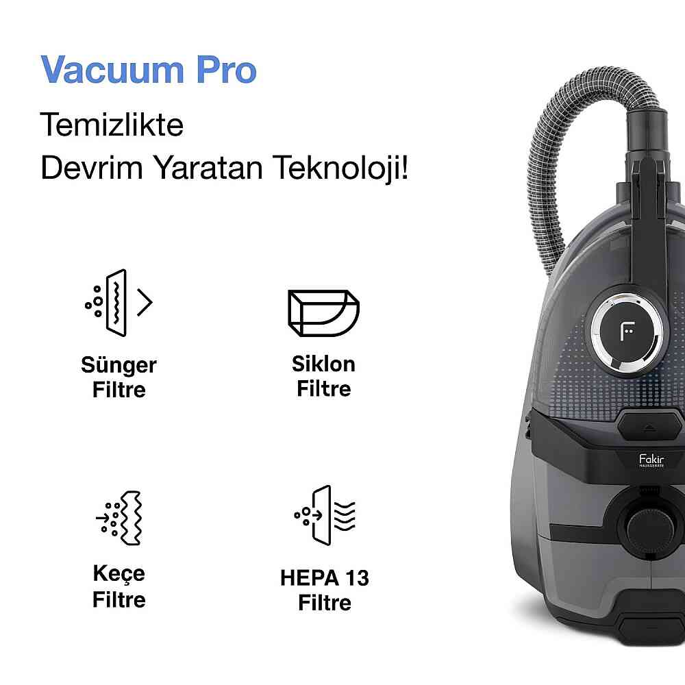 Fakir Vacuum Pro Toz Torbasız Elektrikli Süpürge görsel 2