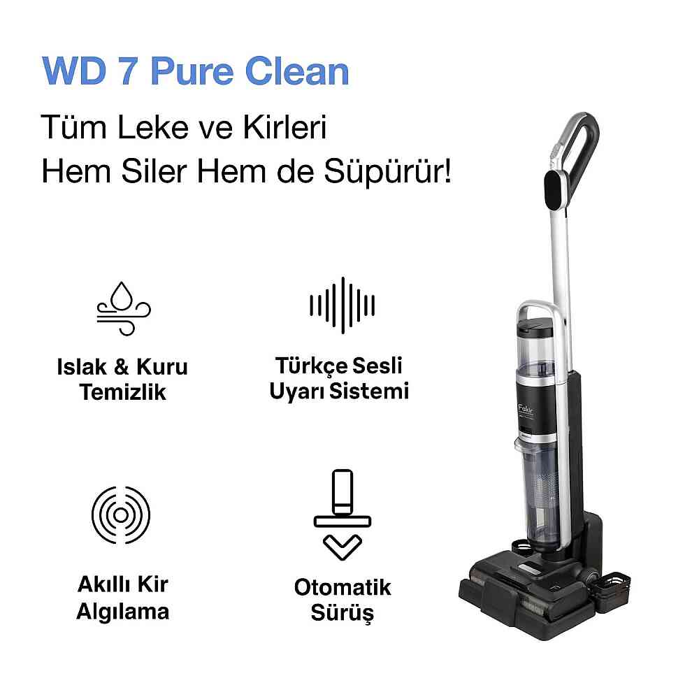 Fakir WD 7 Pure Clean 2 IN 1 Dikey Şarjlı Süpürge görsel 2