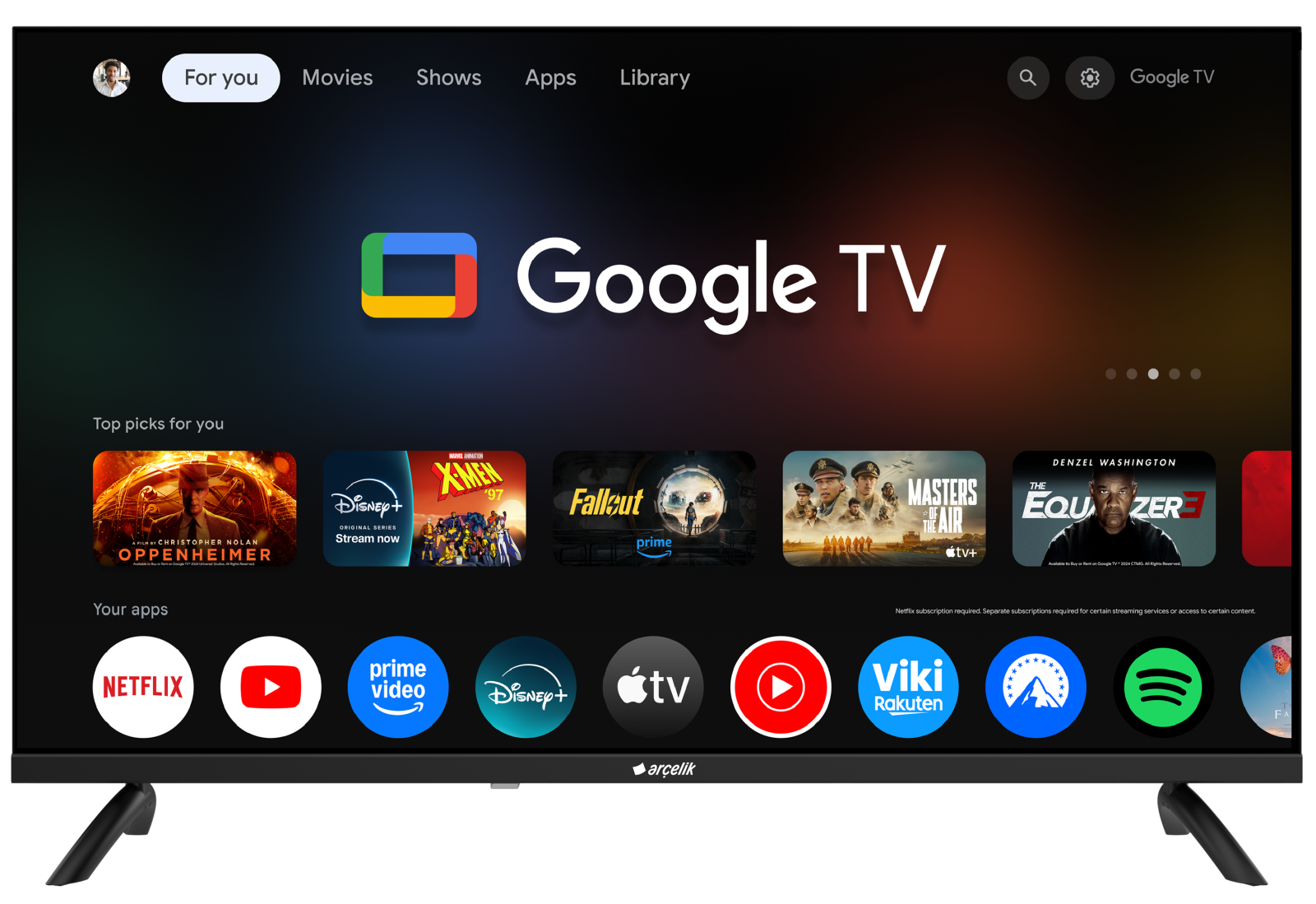 Arçelik QLED 43" FHD Google TV - A 643 D Full HD& HD