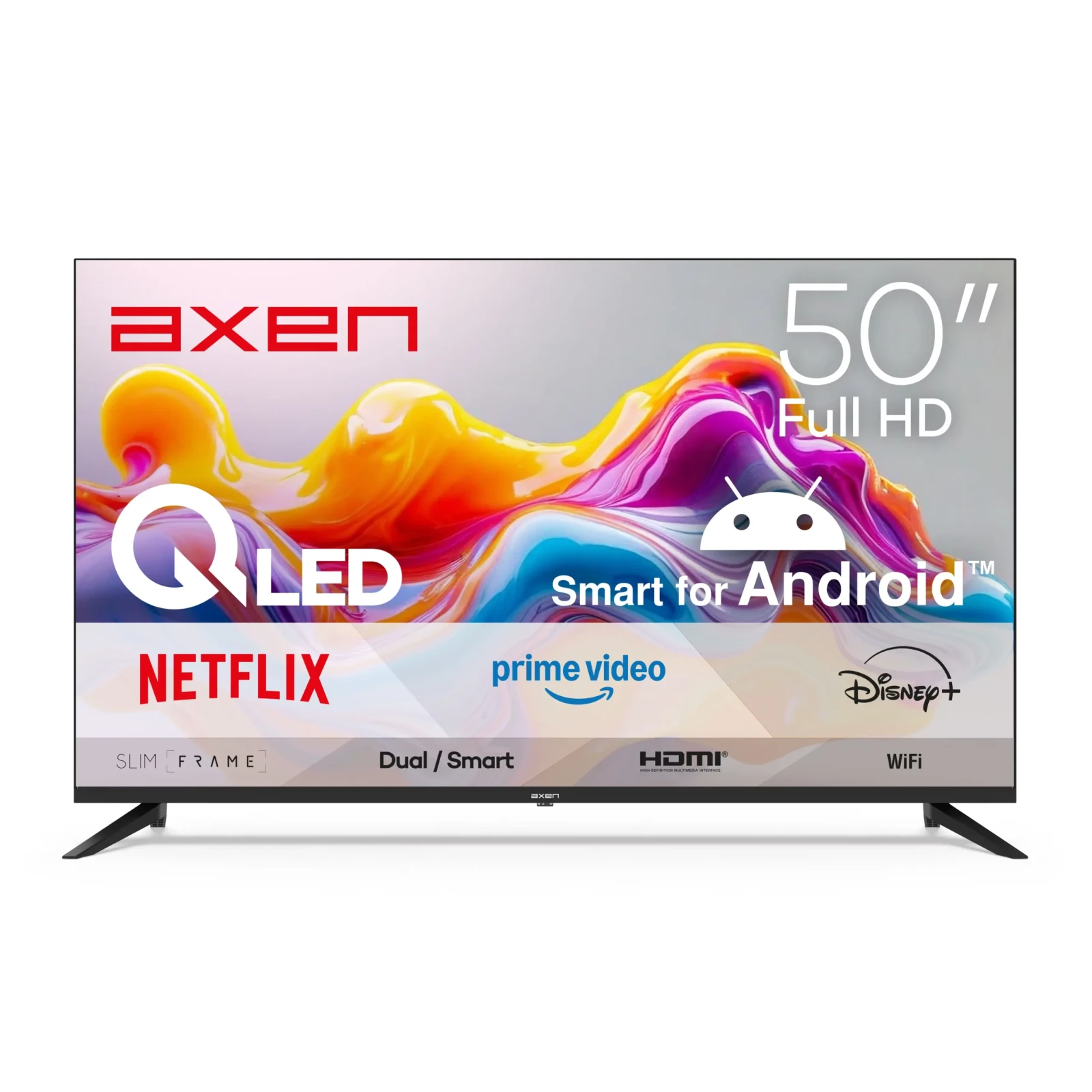 Axen 50 inç 126 Ekran Frameless QLED FHD Android TV AX50QFPRL