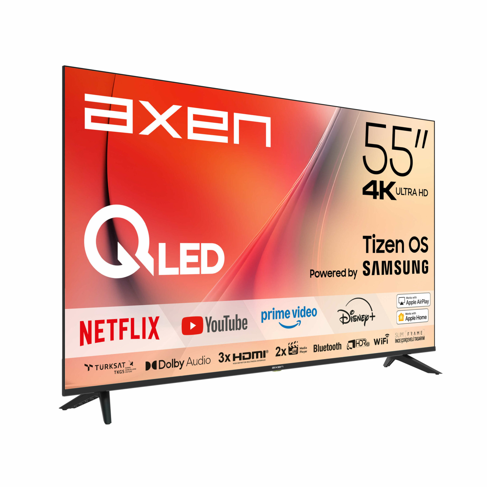Axen 55 inç 139 Ekran Frameless QLED Ultra HD 4K Tizen TV AX55QUPRL-T08I | AXEN görsel 6