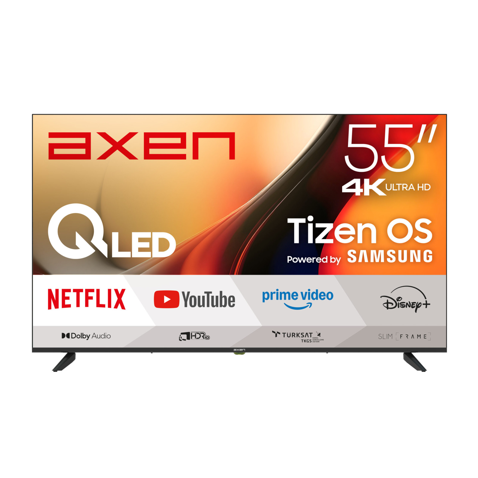 Axen 55 inç 139 Ekran Frameless QLED Ultra HD 4K Tizen TV AX55QUPRL-T08I | AXEN