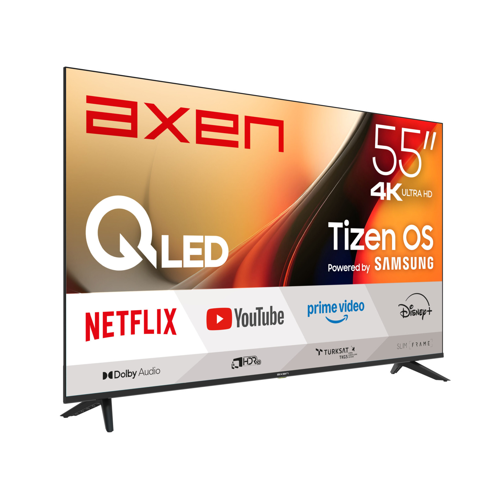 Axen 55 inç 139 Ekran Frameless QLED Ultra HD 4K Tizen TV AX55QUPRL-T08I | AXEN görsel 2