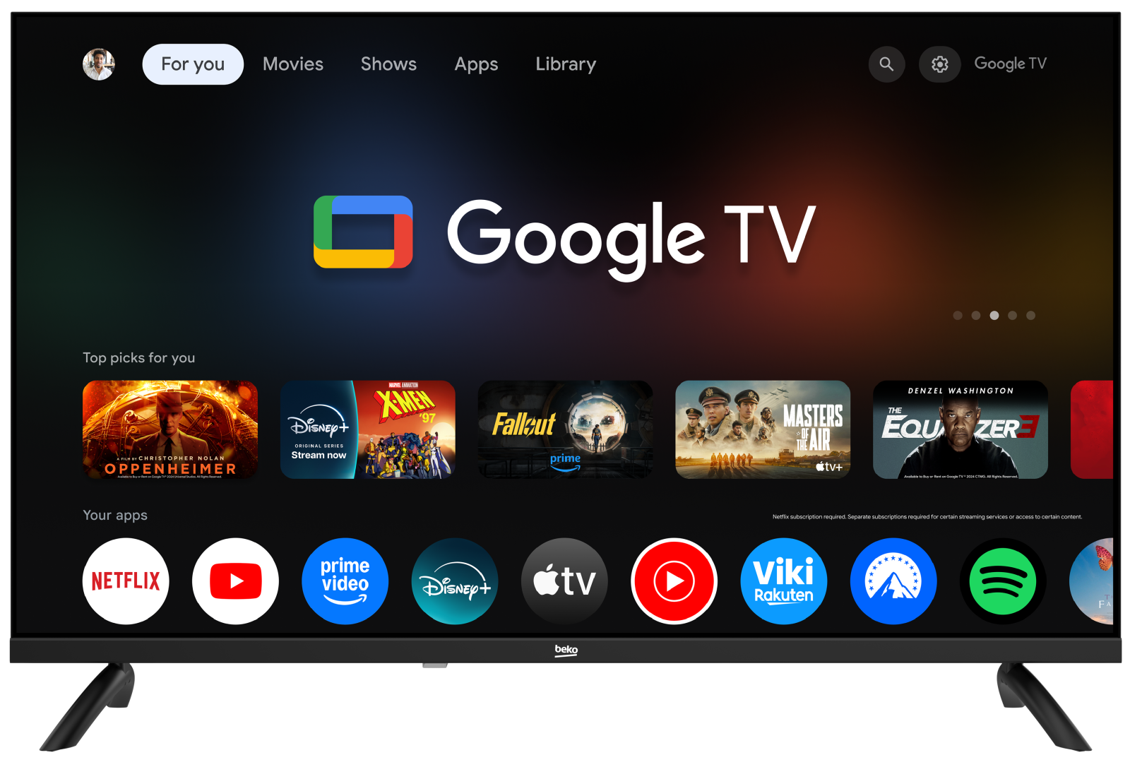 Beko QLED 43" FHD Google TV - B 643 D Full HD& HD TV