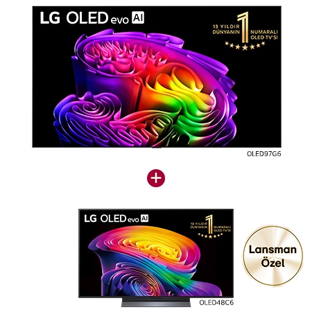 LG 97 inç LG OLED evo AI G6 TV Satın Alımlarında 48 inç OLED C6 TV Hediye - OLED97G6.48C6