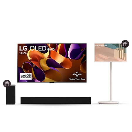 LG OLED83G45 4K OLED evo TV & StanbyME Ekran & GX Soundbar - OLED83G45.27A10GX