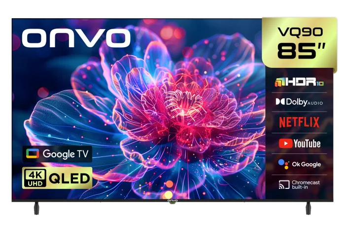 Onvo 85VQ90F2UA1 85" 216 Ekran 4K Ultra HD Google Smart QLED TV