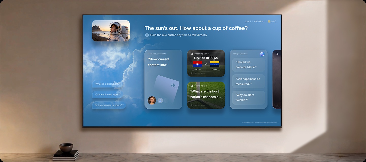 Asistanınıza dilediğiniz her şeyi sorun. Karşınızda Samsung Vision AI.