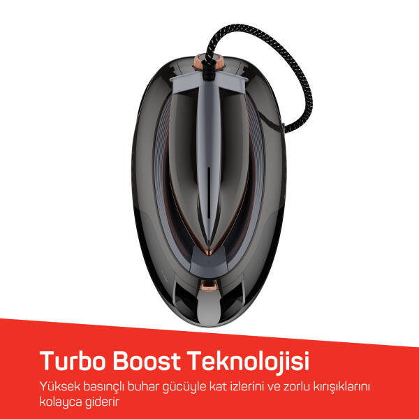 Arzum AR6048 SteamArt Plus Buhar Kazanlı Ütü 3000W, 700 g/dk Şok Buhar Gücü, 1.5 L Su Tankı, Gri görsel 5