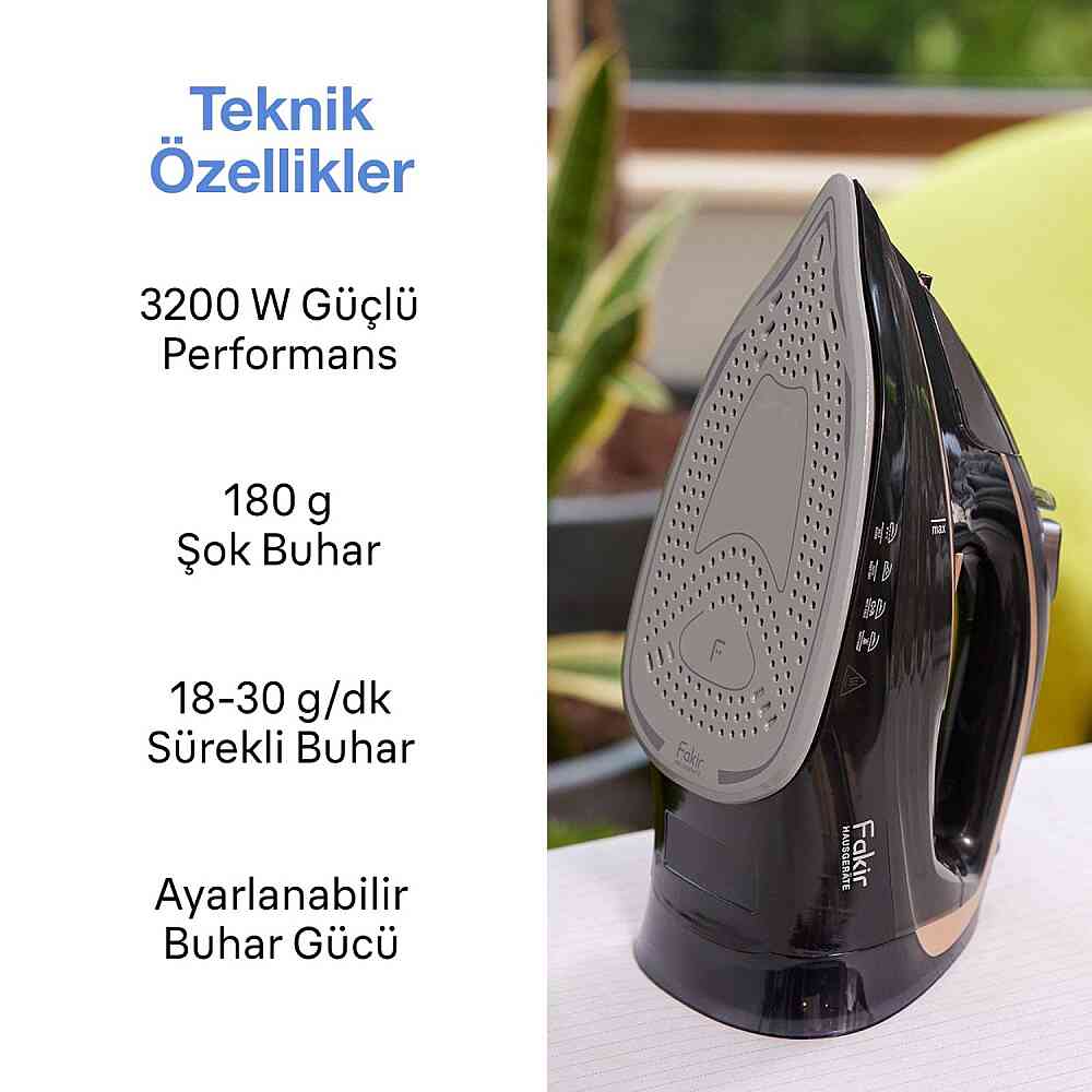 Fakir Onyx Buharlı Ütü görsel 3