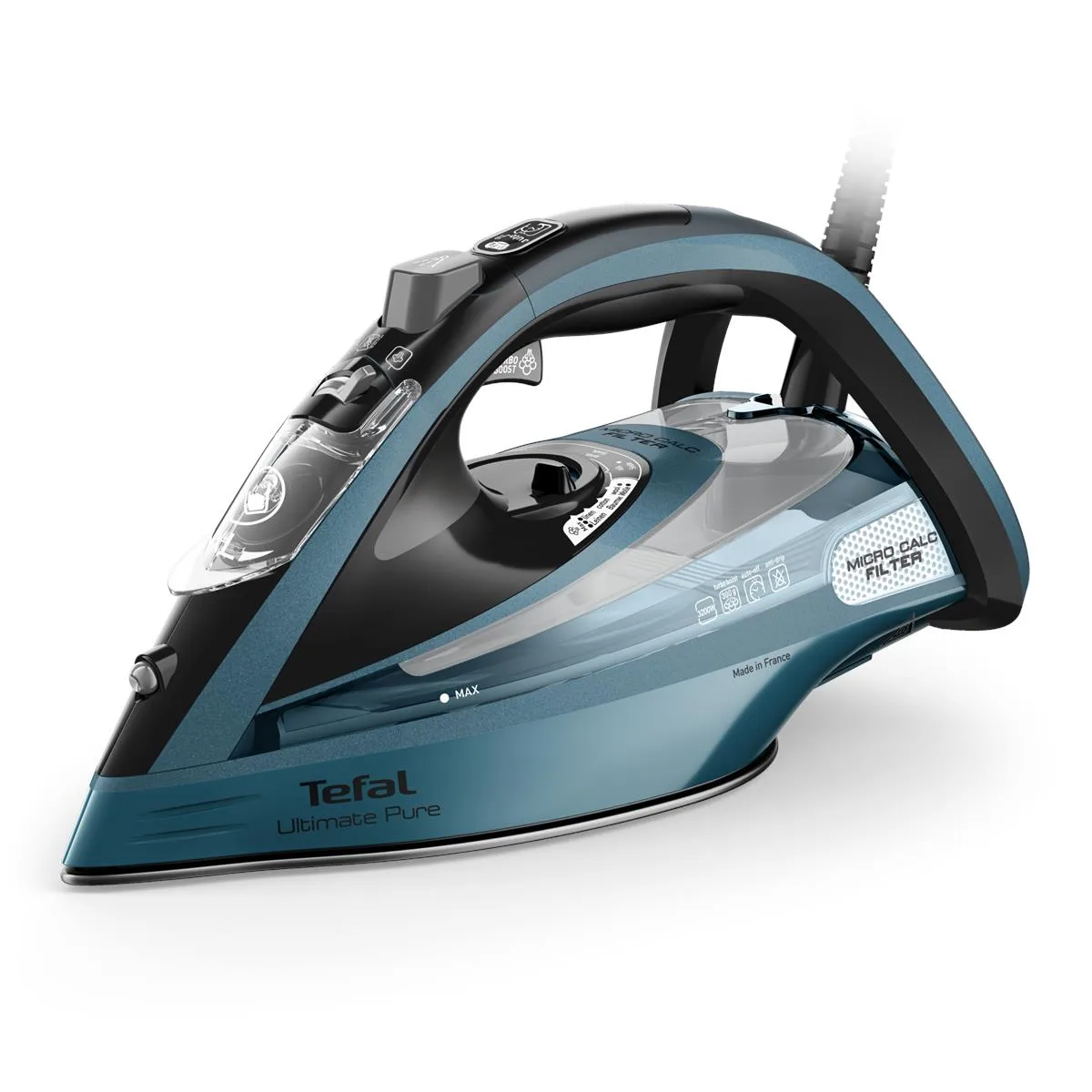 Tefal FV9851 Ultimate Pure 60 g/dk Sürekli Ve 300 g/dk Şok Buharlı 3200 Watt Buharlı Ütü