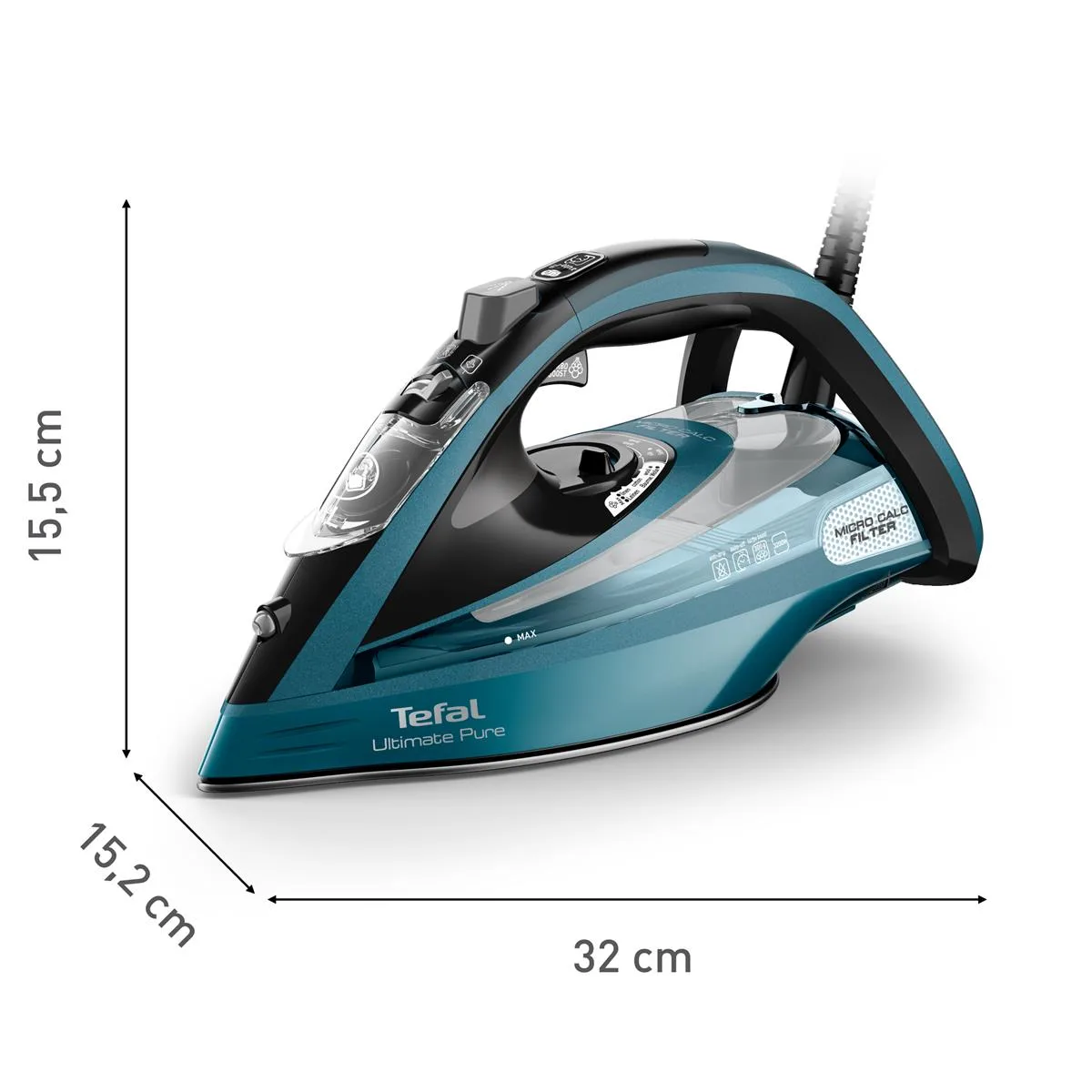 Tefal FV9851 Ultimate Pure 60 g/dk Sürekli Ve 300 g/dk Şok Buharlı 3200 Watt Buharlı Ütü görsel 3
