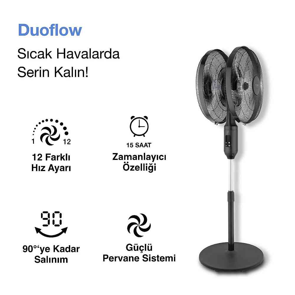 Fakir Duoflow Çift Başlıklı Vantilatör görsel 2