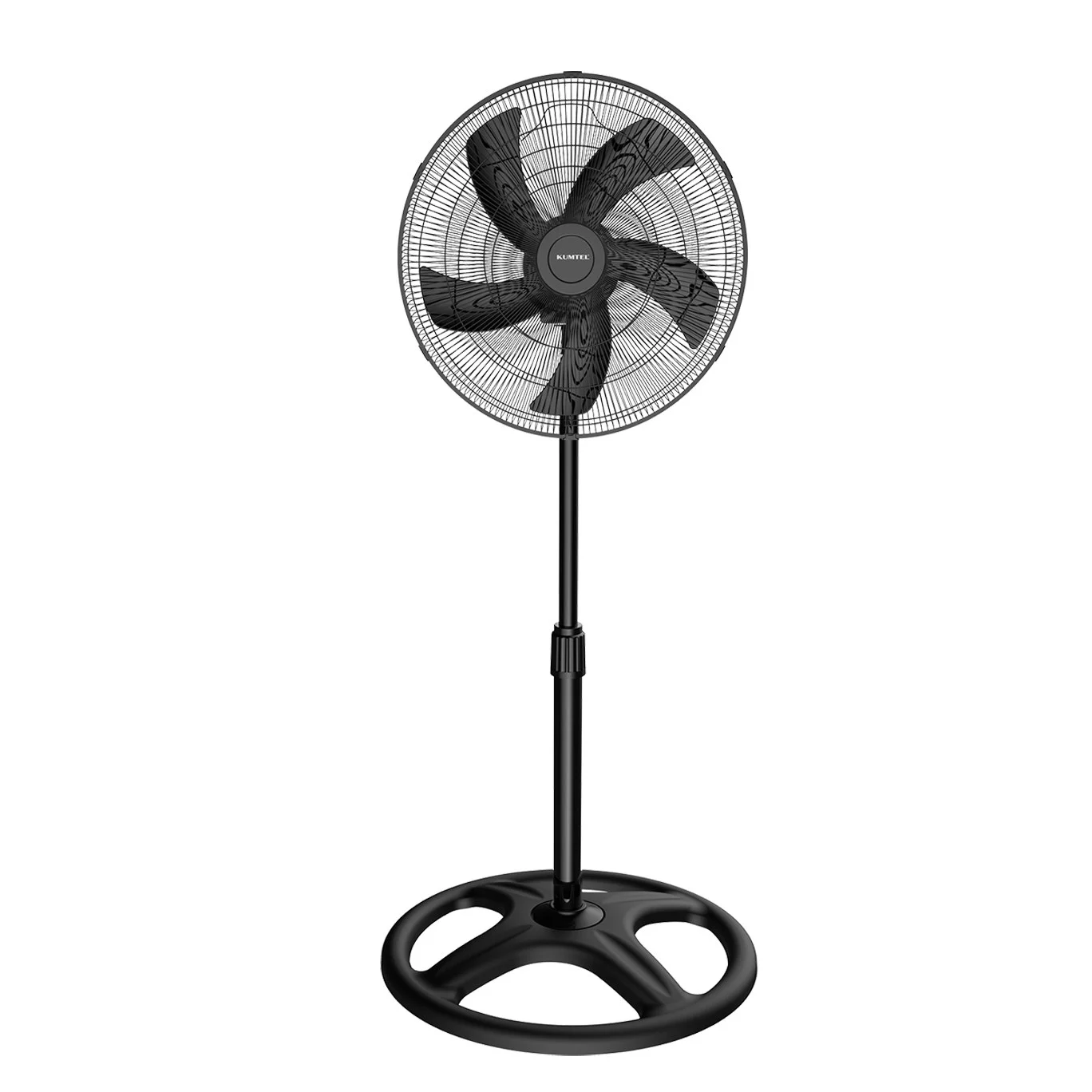 Kumtel KTF-345 Siyah 18 İnç Ayaklı Vantilatör 60 W, 5 Pervaneli, 3 Kademeli, 132 cm Ayarlanabilir Yükseklik (3400345VSTR01)