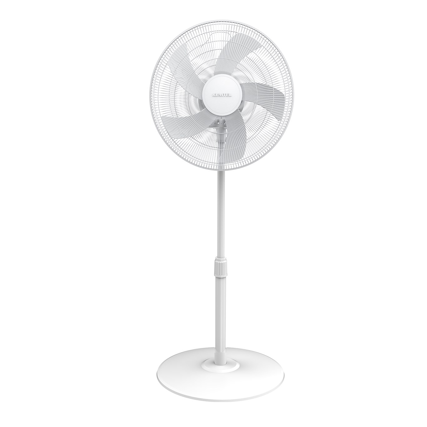 Kumtel KTF-350 Beyaz 16 İnç Ayaklı Vantilatör 50 W, 5 Pervaneli, 3 Kademeli, 121 cm Ayarlanabilir Yükseklik (3400350VBTR01)