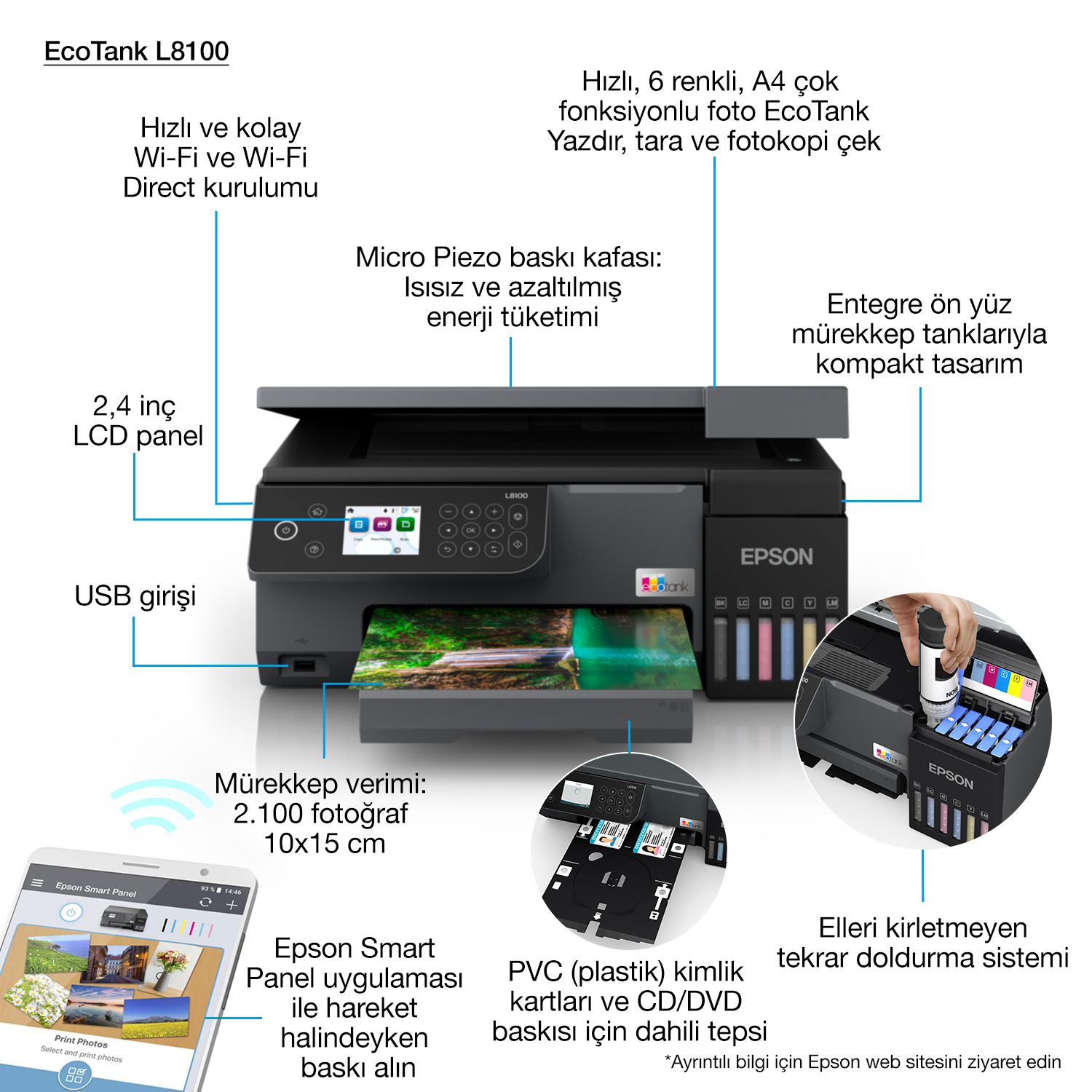 Epson EcoTank Photo L8100 görsel 4
